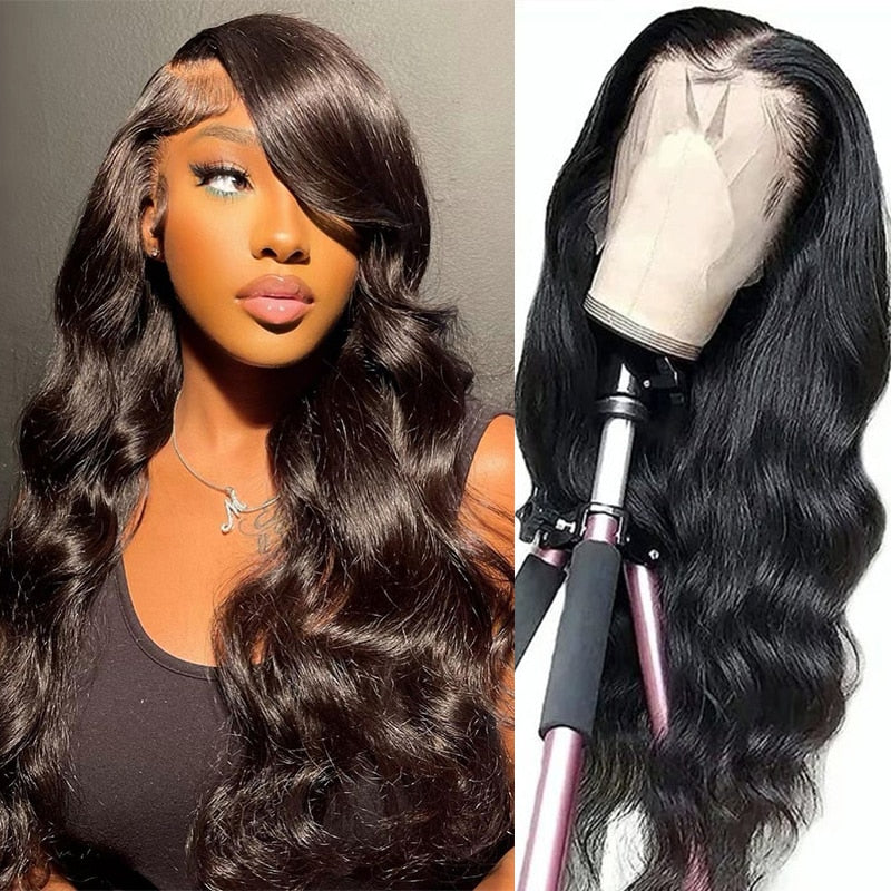 HD Transparent 13x4 13x6 Body Wave Lace Front Wig Pre Plucked 360