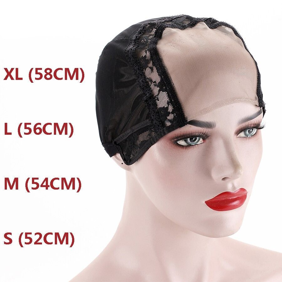 Headband Wig Caps For Making Wigs Weave Cap Hairnet With Adjustable Hook  Hair