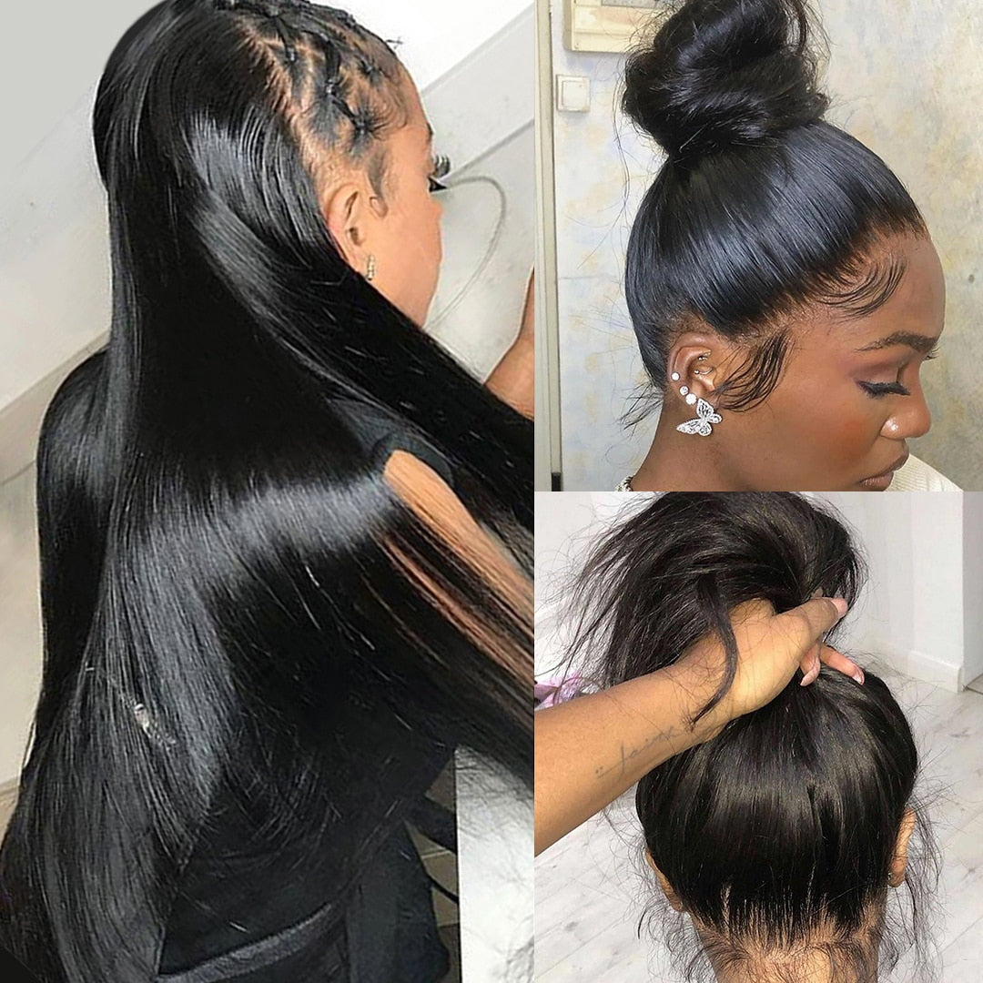 Amazon.com : 360 Lace Front Wigs Human Hair Pre Plucked Body Wave Lace  Front 360 Wigs for Black Women Human Hair Glueless HD Lace Ponytail Wigs  Body Wave Full Lace 360 Lace